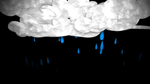 简单化的雨云动画13秒视频