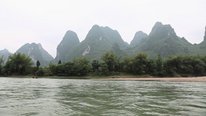 中国广西省从船上看漓江12秒视频