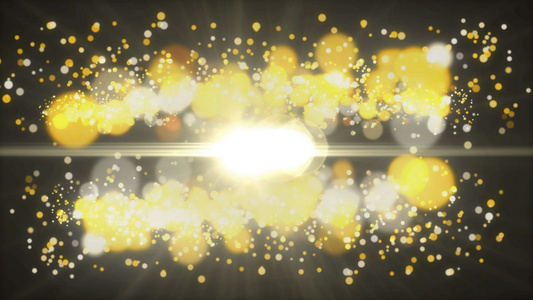 金色粒子光元素爆开元素转场带透明通道视频