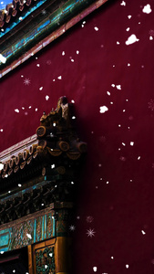 唯美的故宫雪景背景视频素材冬季背景视频