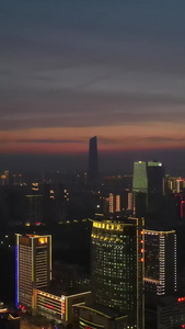 航拍城市夜景灯光地标建筑素材灯光素材视频
