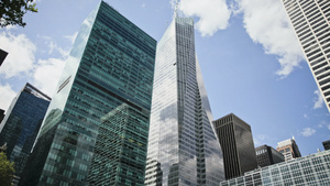 美国纽约市曼哈顿中城摩天大楼16秒视频