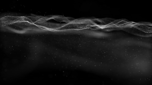 白色粒子云海动画元素带透明度通道视频