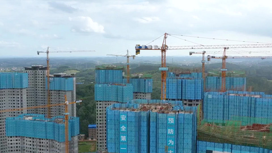 建筑工地 地产业 房地产 城市建设视频