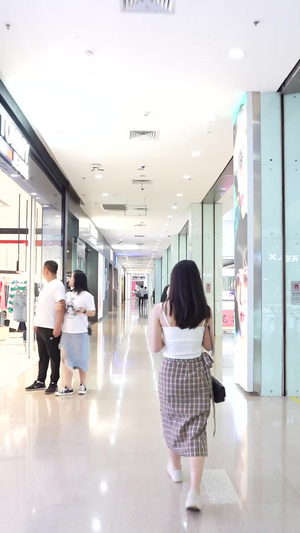 都市美女小姐姐美女逛商场商区商圈生活45秒视频