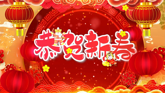 简洁字幕开场2019猪年片头片尾宣传展示