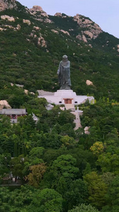 航拍崂山太清宫老子崂山风景区视频