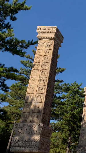 大同云冈石窟景区昙曜广场与灵岩寺建筑群视频合集旅游景点114秒视频