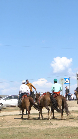 蒙古牧民骑马少年合集蒙古族20秒视频