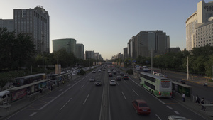 北京朝阳门南大街延时60秒视频