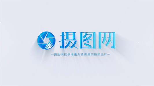 简洁明亮光线LOGO演绎片头片尾视频