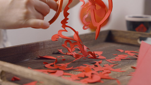 4K春节传统剪纸窗花古朴12秒视频