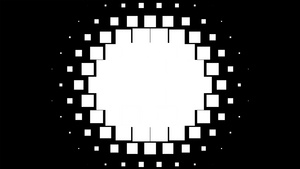 4K白色方块转场动画元素5秒视频