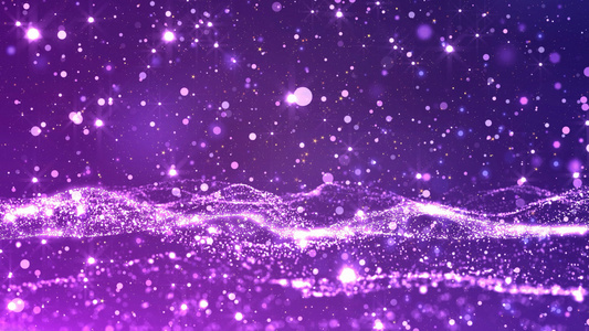 唯美紫色光斑粒子海洋舞台背景视频