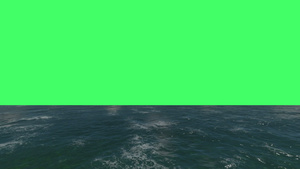 向绿色屏幕飞过水面的动画20秒视频
