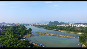 桂林城市风光漓江两岸6秒视频