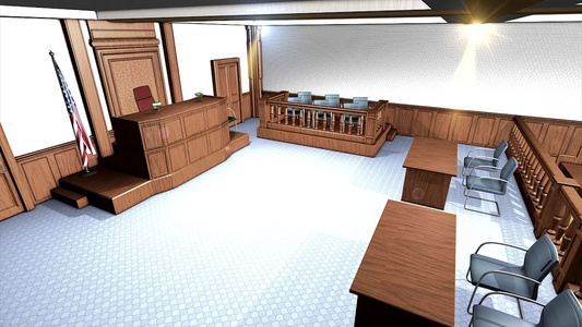 3d模拟法庭模型视频