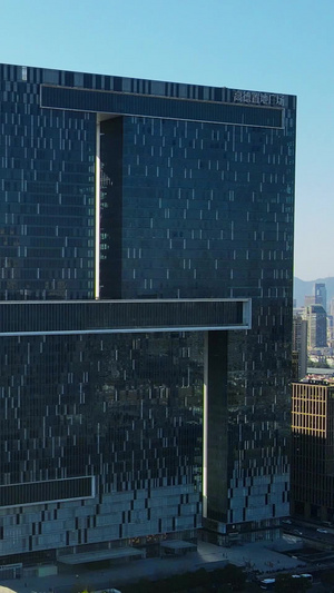 大气航拍杭州CBD钱江新城高楼写字楼金融中心商圈无人机50秒视频