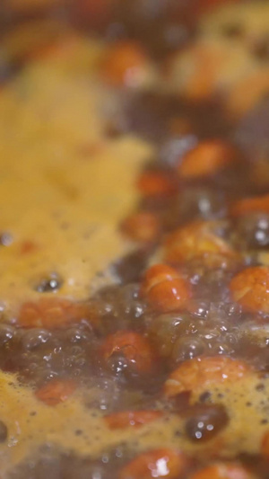 素材慢动作升格拍摄烹饪中餐红烧虾球美食素材58秒视频
