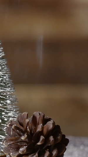 圣诞快乐手写英文松树空镜圣诞节20秒视频