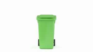 绿色塑料废物容器28秒视频