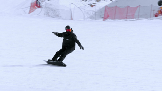 马鬃山滑雪冬季运动极限运动视频