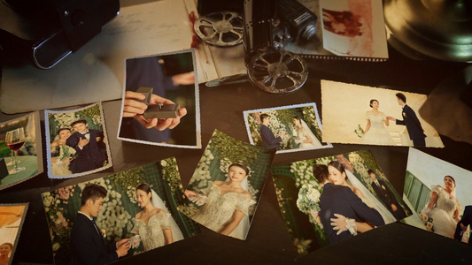 摄图网复古的家庭婚礼回忆纪念相册展示AECC2015模板视频