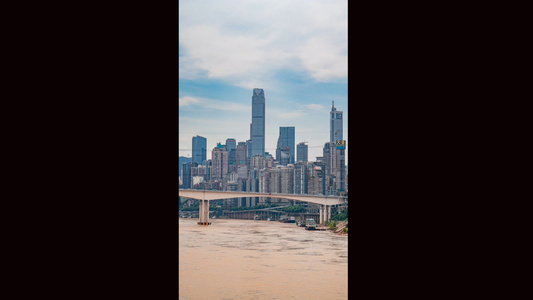 8K重庆渝中区地标竖屏延时摄影视频
