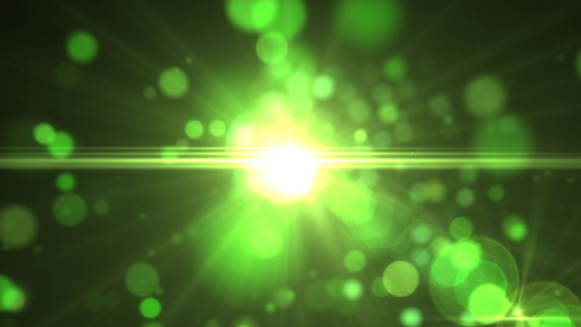 绿色震撼粒子光效元素转场视频