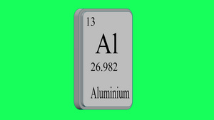 绿屏上门捷列夫系统周期表的铝元素14秒视频