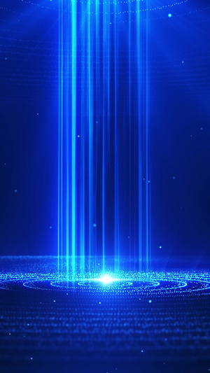 蓝色科技空间粒子背景启动会背景25秒视频