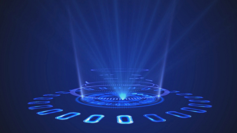 全息HUD光效场景发射效果场景应用（mov带通道）-资灵