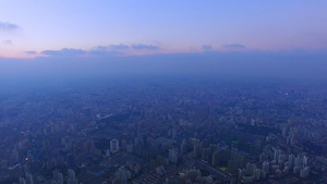 清晨上海城市天际线18秒视频