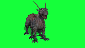 3D制作幻想野兽动画绿幕23秒视频