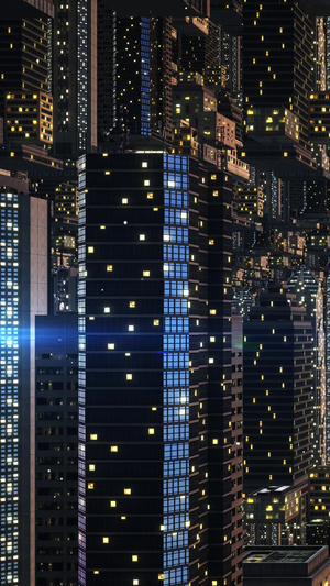 科幻建筑穿梭背景城市穿梭30秒视频