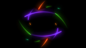 彩虹激光运动在中间框架滚动减速倒计时在黑屏上29秒视频