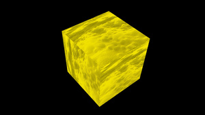 抽象立方体黄色20秒视频