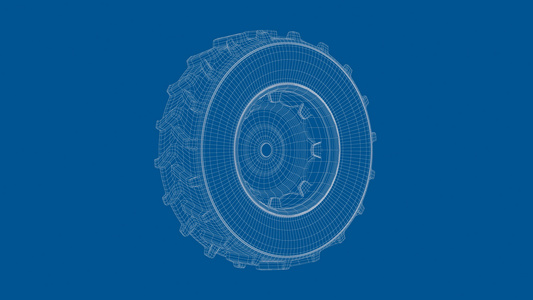 3d型拖拉车轮视频