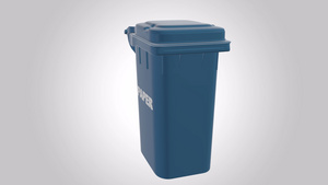 垃圾收集器是一个蓝色容器纸垃圾分类单独的废物收集纸飞机23秒视频