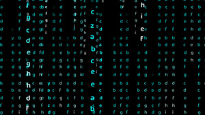 矩阵字母表blue颜色抽象文本效果运动24秒视频