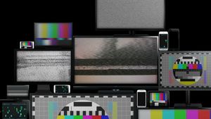 无信号的很多不同种类的屏幕60秒视频