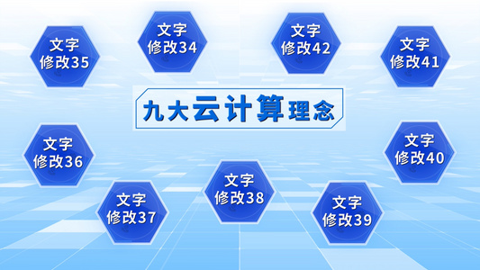 企业云计算理念科技架构展示pr模板视频