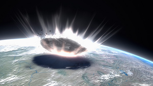 陨石撞击地球21秒视频