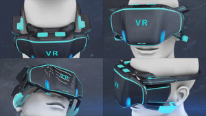 3d模型虚拟现实头盔艺术家概念11秒视频