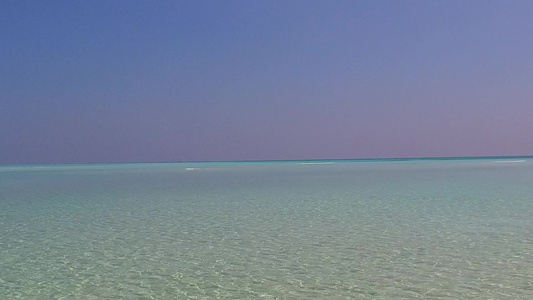 棕榈附近浅水和白沙底的浅水和白沙地背景构成的海洋环礁视频