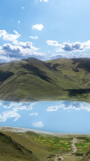西藏风景自然风光草原延时15秒视频