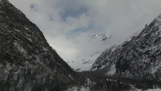 毕棚沟雪山航拍视频合辑视频