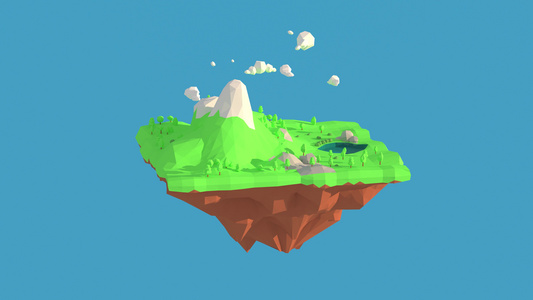 3Dillustrator高山白雪皑皑的山峰3d渲染视频
