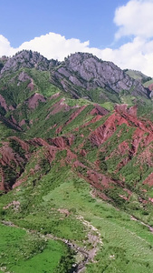 新疆天山脚下航拍天山大峡谷视频