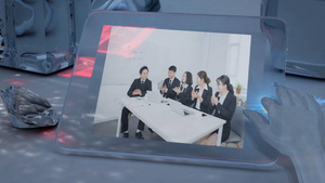 水晶相框展板企业商务图片片头会声会影X10模板16秒视频